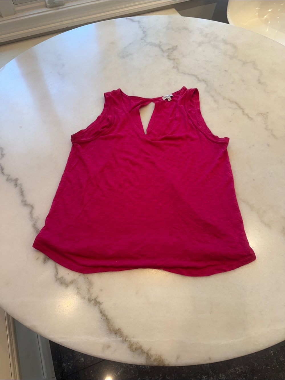 Splendid Fuchsia cut out back Sleeveless Tank